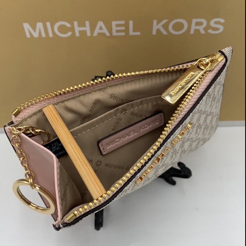 Michael Kors Avril Small Leather Top-Zip Satchel and Small Wallet Coinpouch Set - Picture 7 of 16